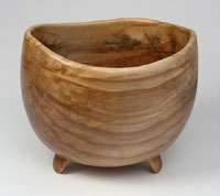 #1260 - Large Birch Bowl - showing interior