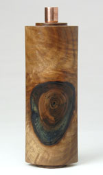Candle Holder in walnut & epoxy